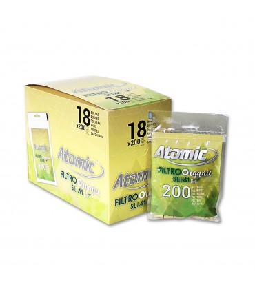 Filtri Atomic Slim Bio Organic in busta conf. 18 buste da 200 filtri