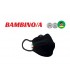 Mascherine Proteggi-Fiato Bimbo/a 6/8 Anni in Cotone 100% Lavabile idrorepellente e Traspirante conf. 10 pz. colori Nero