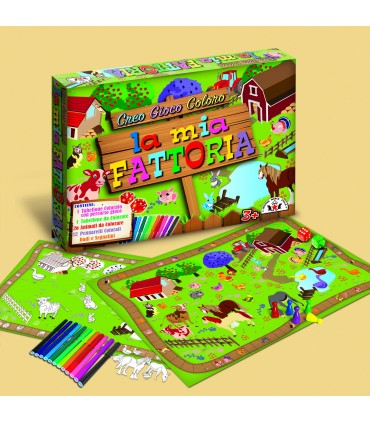 Gioco Crea e Colora La Mia Fattoria con Pennarelli