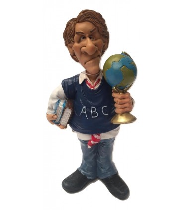 Caricature Mestieri "Ingegnere Maestro" H. 15 cm