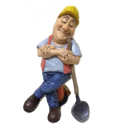 Caricatura Mestieri "Lavoratore Pubblico" H.15 cm