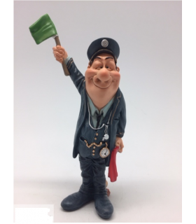 Caricature Mestieri "Il Ferroviere" H. 15 cm