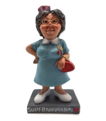 Caricatura Mestieri "Super Nonna N.1" H.16 cm