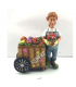 Caricature Mestieri "La Fioraia con Carretto" H. 15 cm
