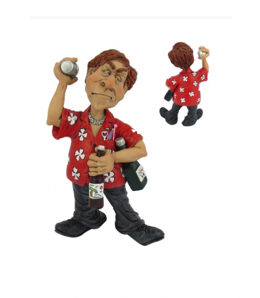 Caricature Mestieri "Il Barman" H. 15 cm