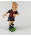 Caricature Mestieri IN RESINA  "Il Calciatore" Rosso Nero H. 15 cm