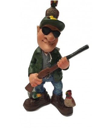 Caricature Mestieri "Cacciatore Distratto" H. 15 cm