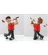 Caricature Mestieri "Golfista Swing" H. 15 cm