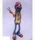 Caricatura Hippie "Peace Man" H.18 cm