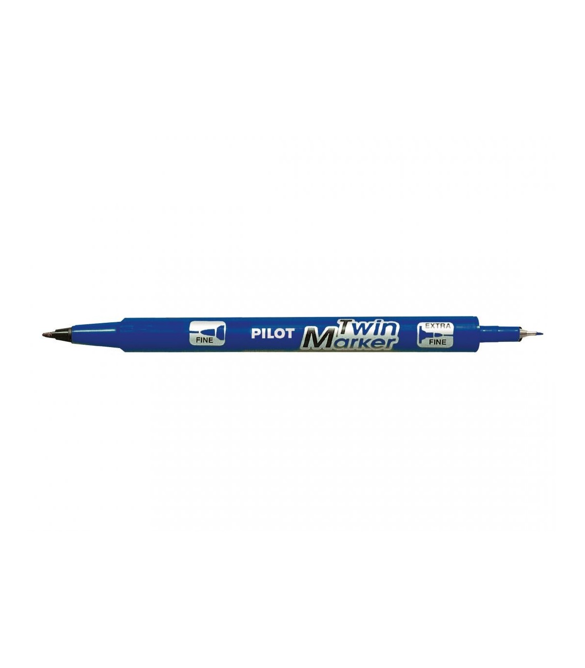 Pennarello Pilot Twin Marker con Doppia Punta Fine/Extra Fine colore Blu