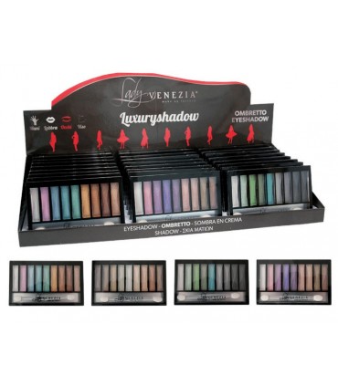 Ombretto Love Passion Shadow 9 colori Lady Venezia 11g Expo da 24 pz. assortito con 8 modelli