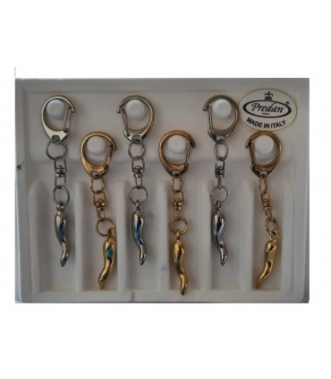 Corni Predan Piccoli in Metallo Smaltati a Mano in Cartella da 6 pz. assortiti con 2 colori