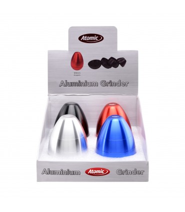 Grinder Atomic Egg in Metallo 4 Parti conf. 4 pz. assortito con 4 colori
