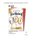 Biglietto Cromo Compleanno 100 Anni conf. 6 pz. Monosoggetto