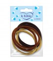 Elastici per Capelli Le Kikke Bustina 6pz. Diam.4.5 cm assortiti conf. 12 bustine