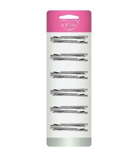 Fermagli per Capelli con Barretta Le Kikke con Strass L.5.5cm Conf.12 pz.