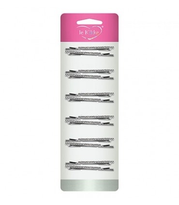 Fermagli per Capelli con Barretta Le Kikke con Strass L.5.5cm Conf.12 pz.