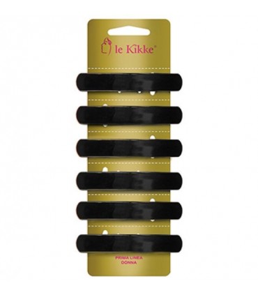Fermaglio Matik per Capelli Le Kikke Rettangolare conf.6 pz. colore Nero