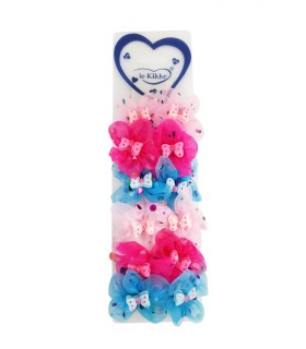 Elastico per Capelli Taftà Le Kikke con sfere e Fiocco conf. 12 pz. assortiti come da foto