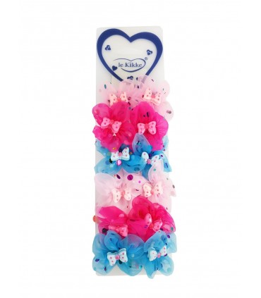 Elastico per Capelli Taftà Le Kikke con sfere e Fiocco conf. 12 pz. assortiti come da foto