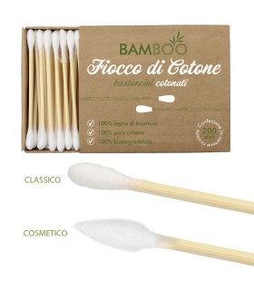 Bastoncini in Bamboo per Uso Igienico e Cosmetico conf. 200 stick