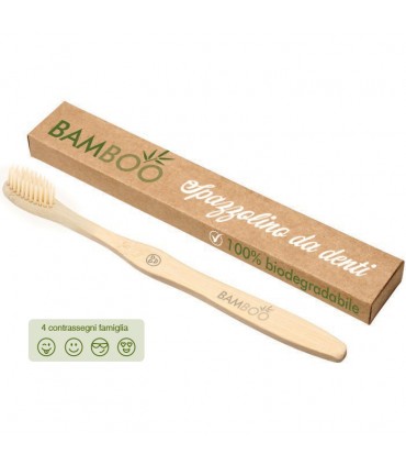 Espositore da Terra Bamboo con Disci Stuccanti-Bastoncini Cosmetici e Classici eS pazzolino da Denti Totale 85 pz.