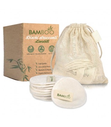 Espositore da Terra Bamboo con Disci Stuccanti-Bastoncini Cosmetici e Classici eS pazzolino da Denti Totale 85 pz.