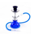Narghilè Atomic in Vetro 1 Tubo H.25 cm colore Blu Trasparente