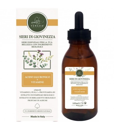 Sieri Essenziali di Bellezza Biologici con Acido Jaluronico Vitamin Bomb Lady Venezia 100ml