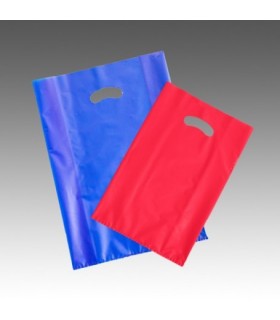 Shopper in Plastica 60 Micron Mis. 25x5x5x45 cm con Manico a Fagiolo colori assortiti Cartone da 10 Kg (400 pz. circa)