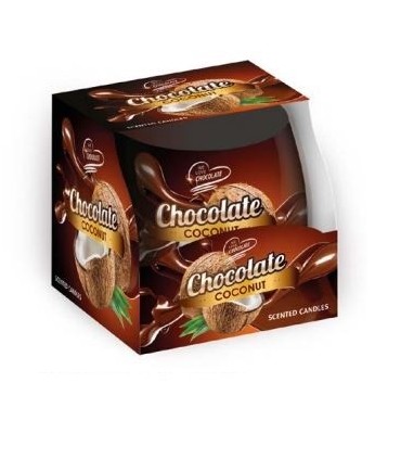 Candela Profumata Santo Candles in Vetro Fragranza Cioccolato e Cocco 100g