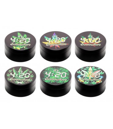 Grinder Atomic in Metallo 3 Parti Expo 12 pz. assortito con 6 disegni