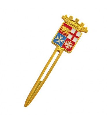 Tagliacarte in Metallo Smaltato Con Logo Marina Militare