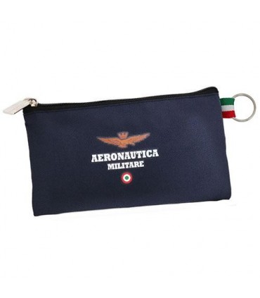 Portapenne a Bustina con Zip e Logo Aeronautica Militare