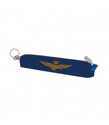 Mini Portapenne con Zip e Logo Aeronautica Militare