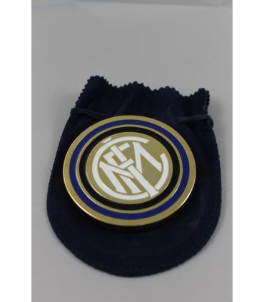 Fermacarte rotondo metallo Inter