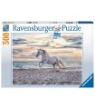 Puzzle Ravensburger 49x36 cm. 500 pz. Cavallo in Spiaggia