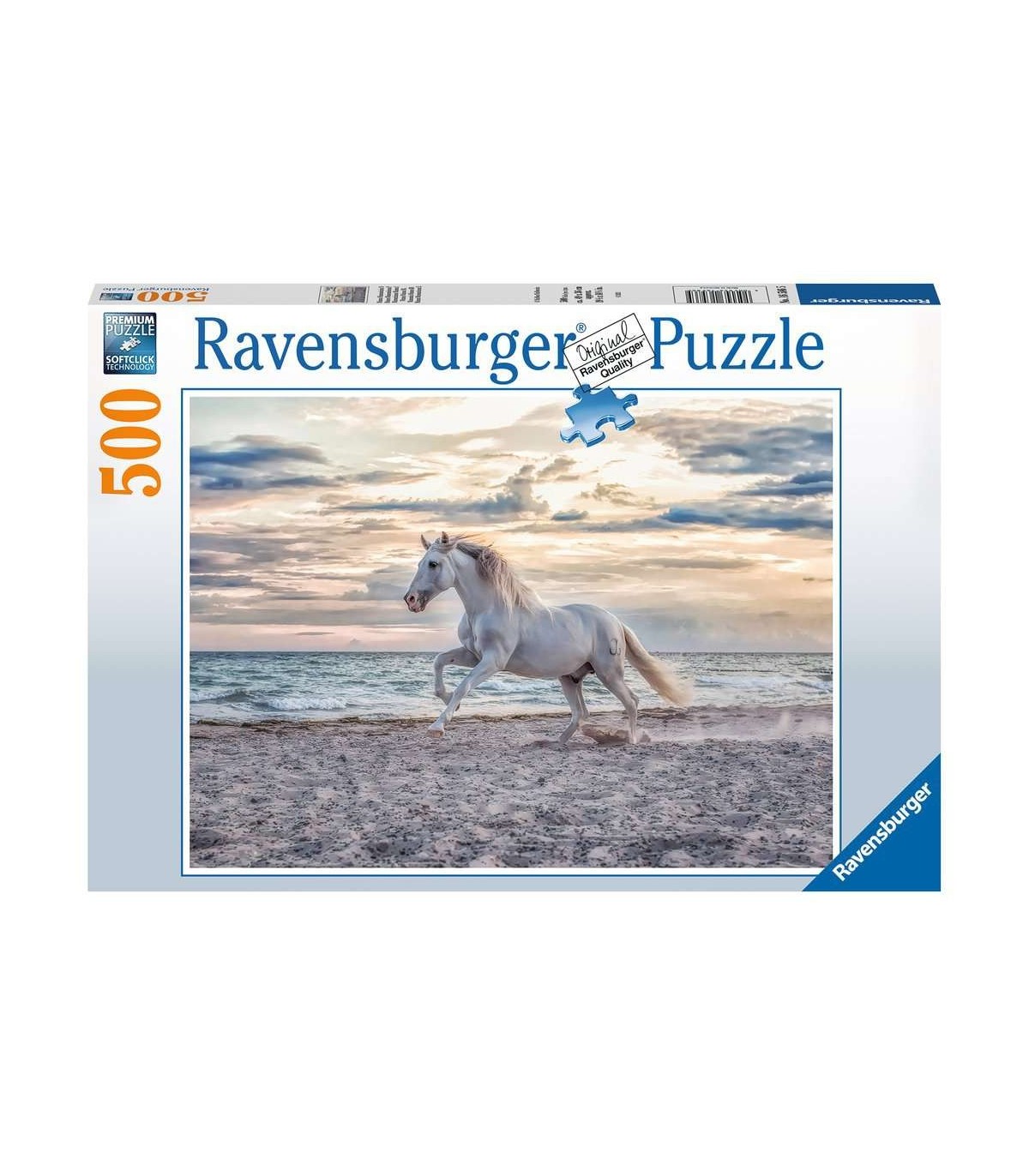 Puzzle Ravensburger 49x36 cm. 500 pz. Cavallo in Spiaggia