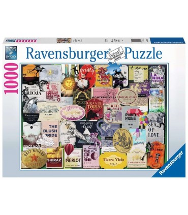Puzzle Ravensburger 70x50 cm. 1000 pz. eTICHETTE DI vINO