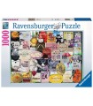 Puzzle Ravensburger 70x50 cm. 1000 pz. Etichette Vino
