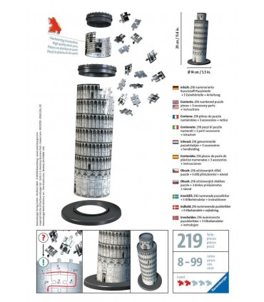 Puzzle Ravensburger 3D H.29cm 216 pz. Torre di Pisa