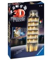 Puzzle Ravensburger 3D che si Illumina H.29cm 216 pz. Torre di Pisa Night