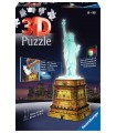 Puzzle Ravensburger 3D che si Illumina H.40 cm 216 pz. Statua della Libertà