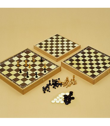 Dama in Legno mis.30x30 con Pedine