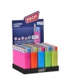 Accendino Elettronico Prof Translucido Bi Colori 50 pz. assortito con 5 grafiche