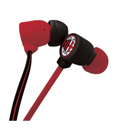 Auricolari A.C. Milan con Microfono e Tasto Funzione Confezionati in scatola