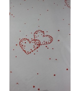 Cellophane CUORI f.to100x130 30my. conf. da 25 fogli