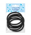 Elastici per Capelli Le Kikke Bustina 6pz. Diam.4.5 cm colore Nero conf. 12 bustine