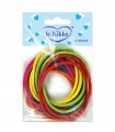 Elastici per Capelli Le Kikke Bustina 12pz. Diam.6 cm colori assortiti conf. 12 bustine
