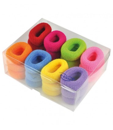 Elastico Fermacoda per Capelli Le Kikke Diam. 5 spessore 3 cm colori Assortiti conf. 24 pz.